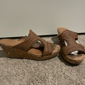 Jack Rogers Cork Wedge Sandals